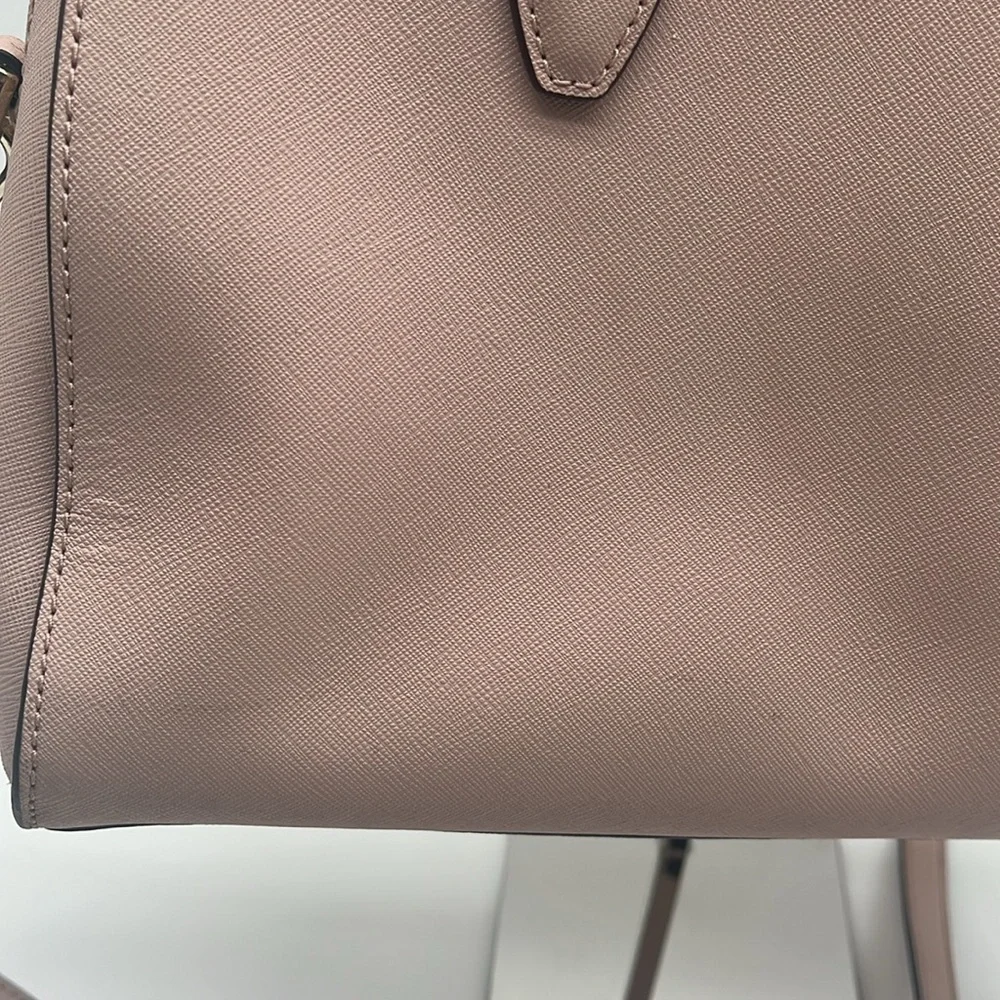 Kate Spade New York Pink Leather Dome Double Handle Crossbody Satchel BLEMISH